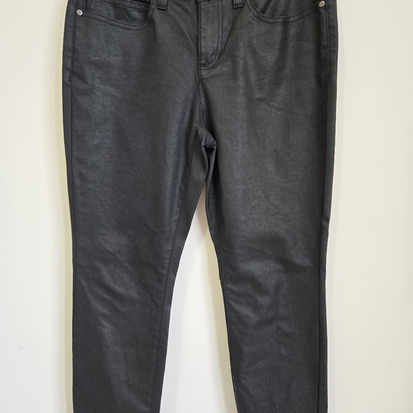 Eileen Fisher Wax Coated Jeans Organic Cotton - Picture 7 of 15